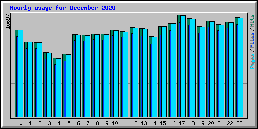 Hourly usage for December 2020