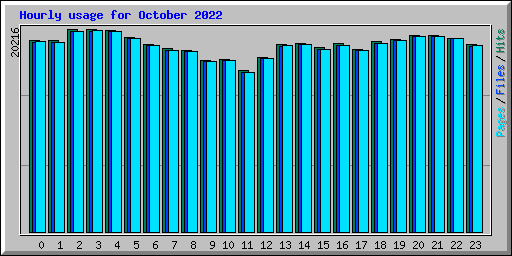Hourly usage for October 2022
